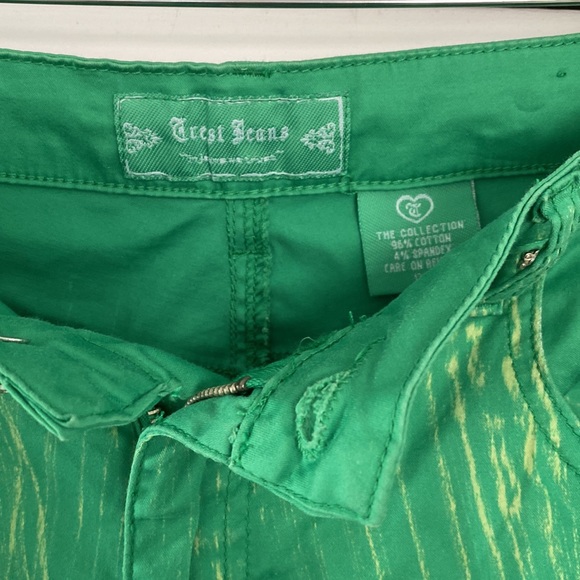 Crest Jeans. Green with Yellow stripes. Size13/14 - Picture 5 of 10